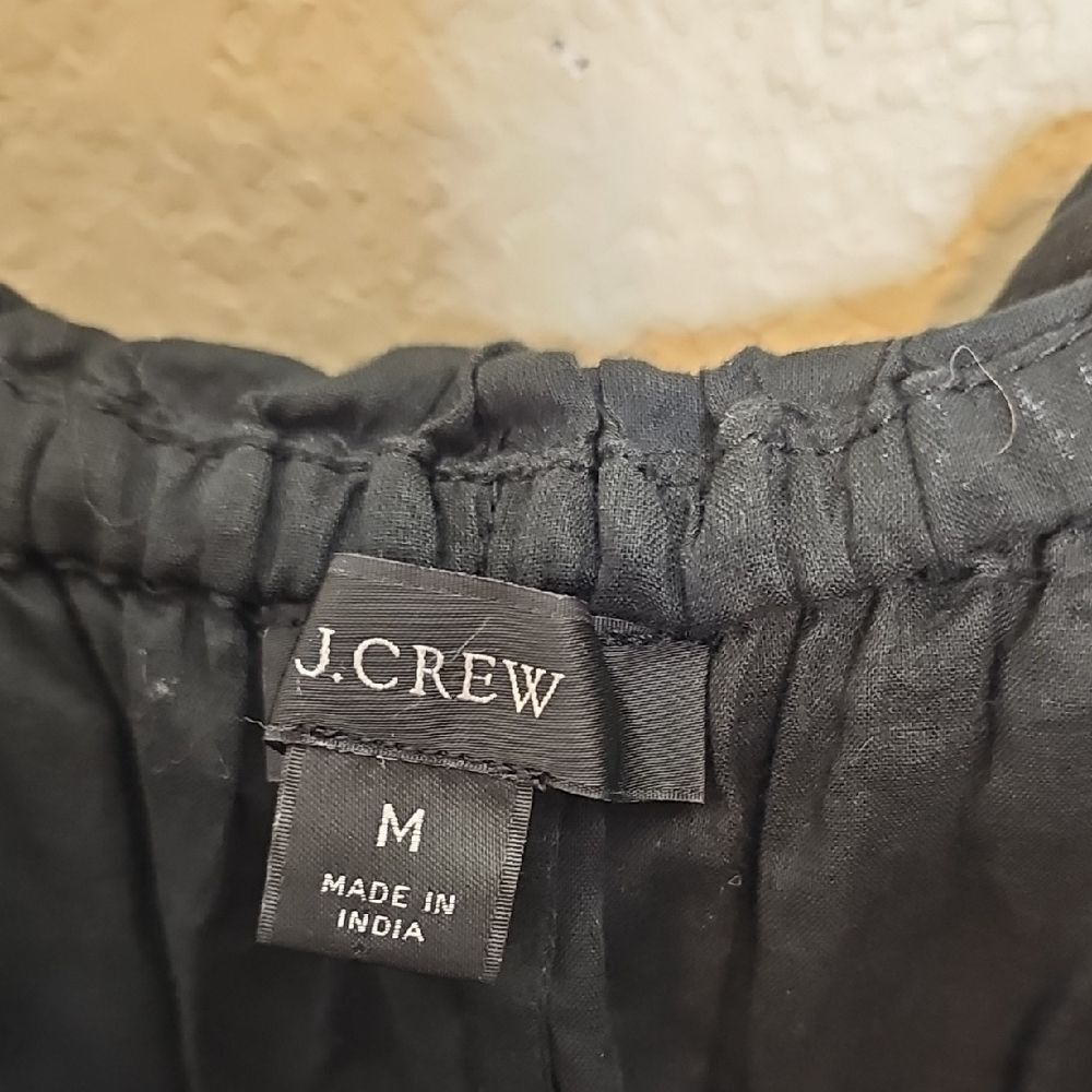 NWOT J.crew Medium Black Spaghetti Strap Ruffled Tiered Midi Dress - Picture 6 of 9